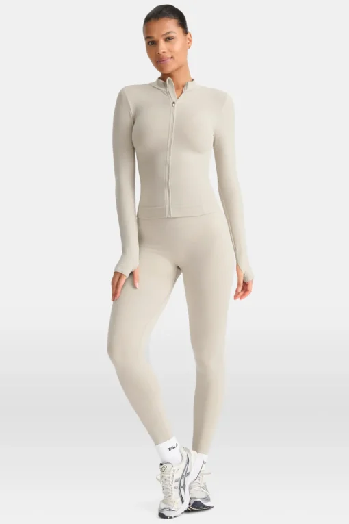 Sculpt Seamless Longline Jacket - Chai Marl