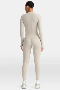 Sculpt Seamless Longline Jacket - Chai Marl