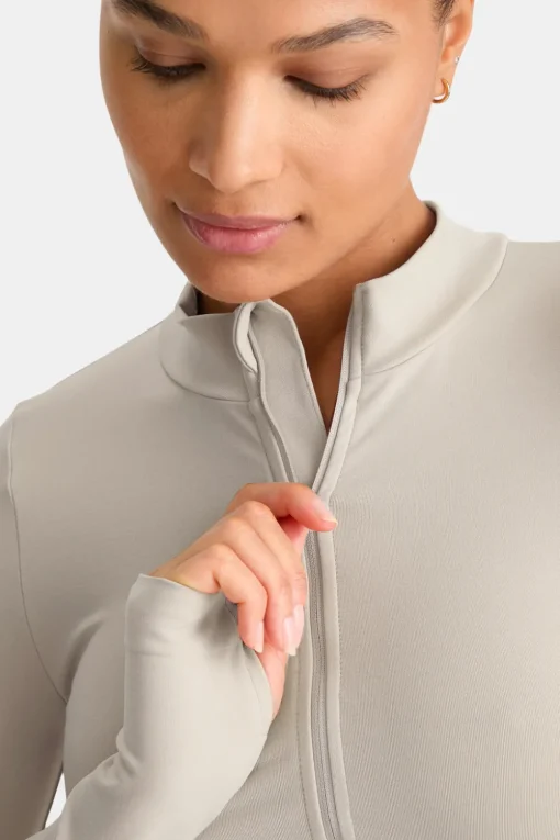 Sculpt Seamless Longline Jacket - Chai Marl