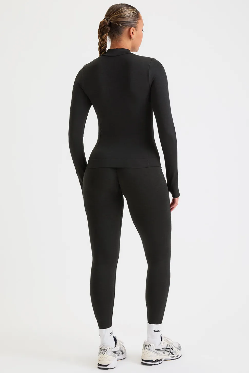 Sculpt Seamless Longline Jacket - Black Marl