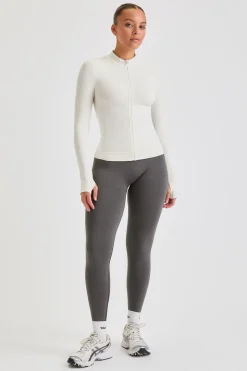 Sculpt Seamless Longline Jacket - Milk Marl