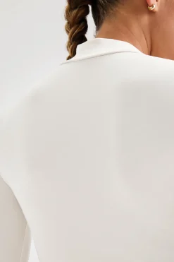 Sculpt Seamless Longline Jacket - Milk Marl