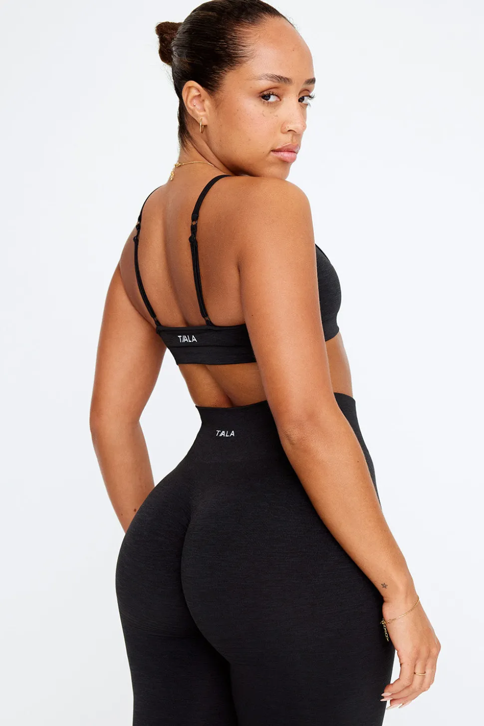 Sculpt Seamless Mini Sports Bra - Black Marl