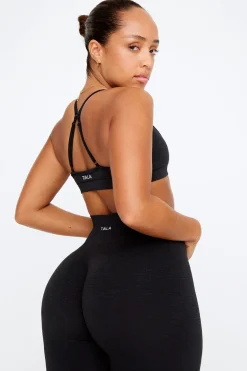 Sculpt Seamless Mini Sports Bra - Black Marl