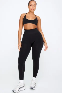 Sculpt Seamless Mini Sports Bra - Black Marl