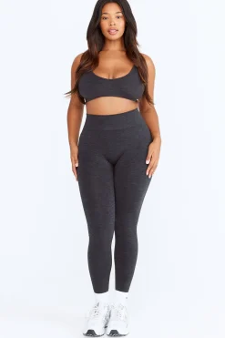 Sculpt Seamless Mini Sports Bra - Oyster Black Marl