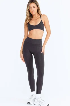 Sculpt Seamless Mini Sports Bra - Oyster Black Marl