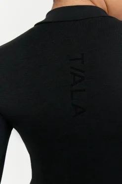 Sculpt Seamless Ribbed Zip Through Jacket- Black Marl