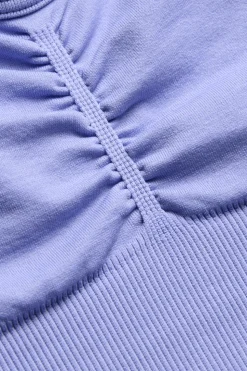 Sculpt Seamless Ruched Sports Bra - Aster Blue