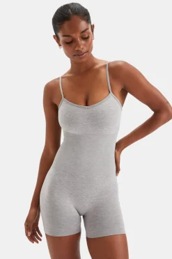 Sculpt Seamless Scrunch Unitard - Light Grey Marl
