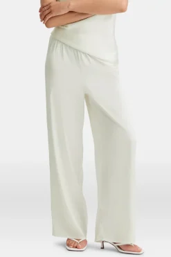 Silky Wide Leg Trouser - Diamond White