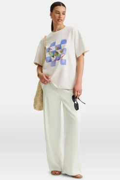 Silky Wide Leg Trouser - Diamond White