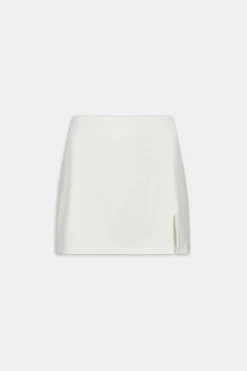SkinLuxe Asymmetric Side Split Skort - Coconut Milk