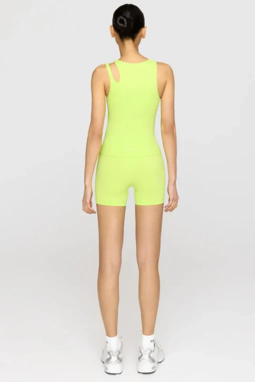 SkinLuxe Built-In Support Cut Out Shoulder Vest - Key Lime
