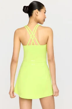 SkinLuxe Built-In Support Strappy Back Cami Top - Key Lime