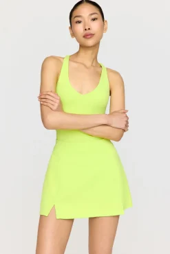 SkinLuxe Built-In Support Strappy Back Cami Top - Key Lime