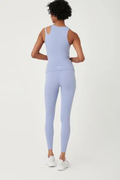 SkinLuxe Built-In Support Cut Out Shoulder Vest - Cornflower Blue