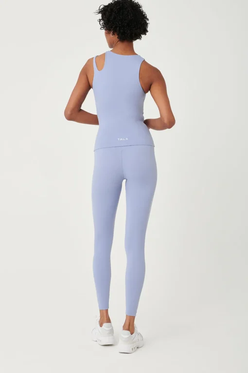 SkinLuxe Built-In Support Cut Out Shoulder Vest - Cornflower Blue