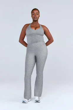 SkinLuxe Built-In Support Strappy Back Cami Top - Dark Grey Marl