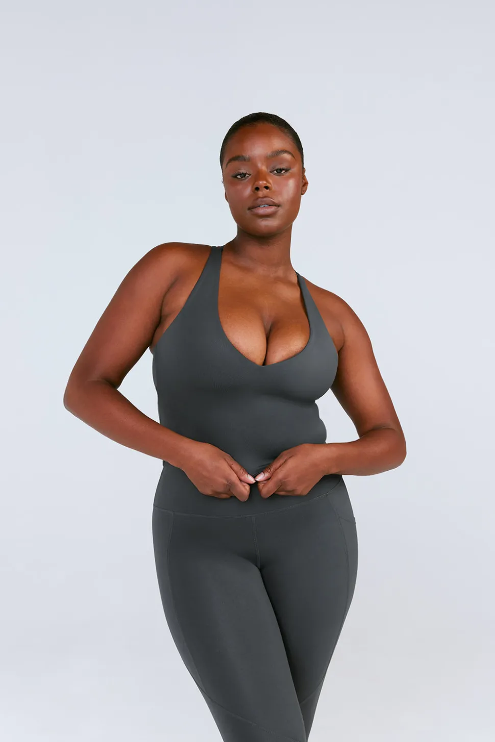 SkinLuxe Built-In Support Strappy Back Cami Top - Deep Teal