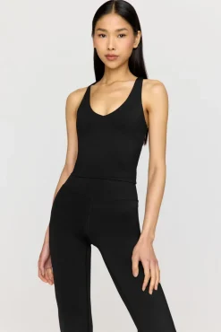 SkinLuxe Built-In Support Strappy Back Cami Top - Shadow Black