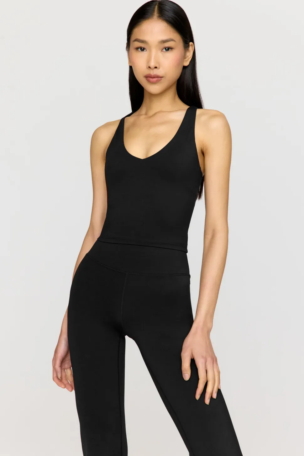 SkinLuxe Built-In Support Strappy Back Cami Top - Shadow Black