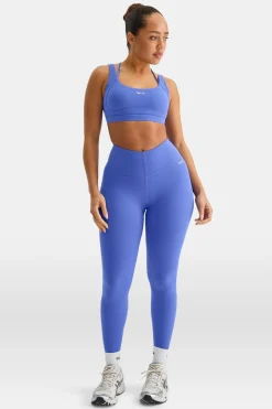 SkinLuxe Contour Scoop Back Sports Bra - Iris Blue