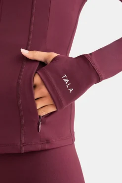 SkinLuxe Full Length Running Top - Burgundy