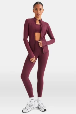 SkinLuxe Full Length Running Top - Burgundy