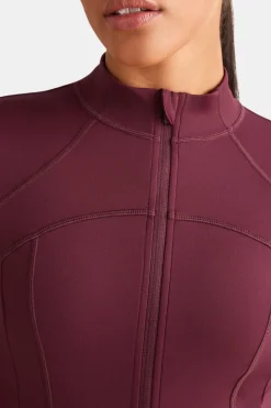 SkinLuxe Full Length Running Top - Burgundy