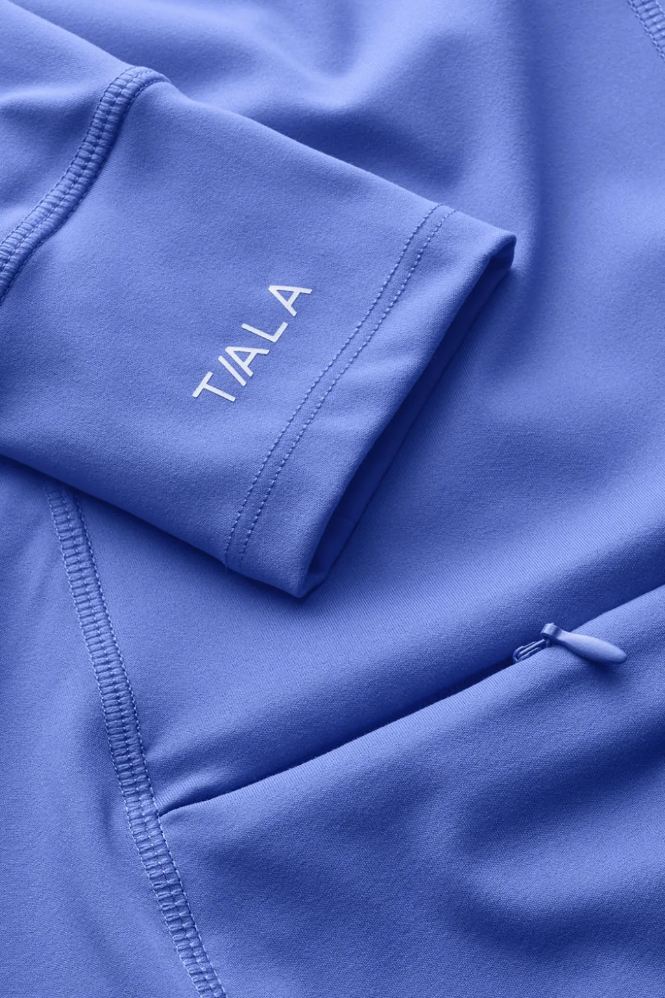 SkinLuxe Full Length Running Top - Iris Blue