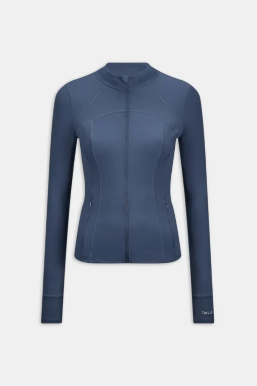 SkinLuxe Full Length Running Top - Vintage Blue