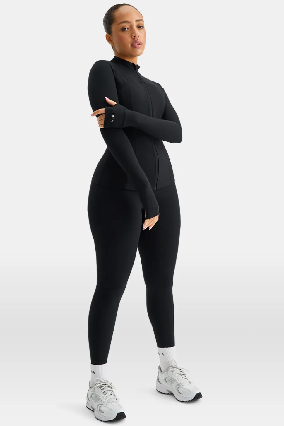 SkinLuxe Full Length Running Top - Shadow Black