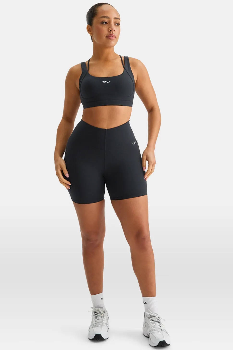 SkinLuxe High V-Waisted Shorts - Shadow Black