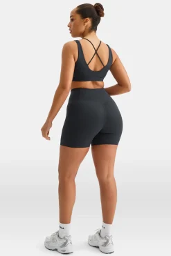 SkinLuxe High V-Waisted Shorts - Shadow Black