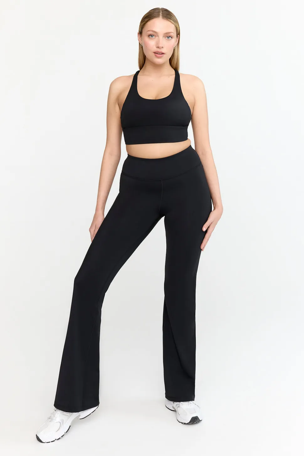 SkinLuxe High Waisted Flared Legging - Shadow Black