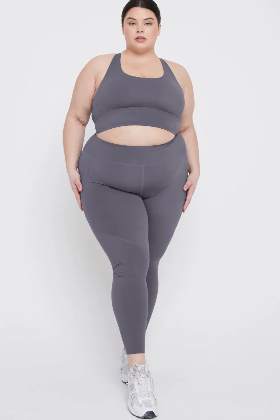 SkinLuxe High Waisted Side Pocket Legging - Tornada Grey