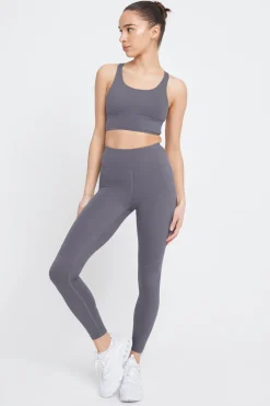 SkinLuxe High Waisted Side Pocket Legging - Tornada Grey