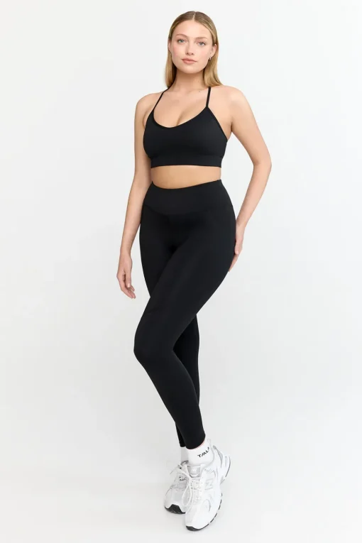 SkinLuxe High Waisted Side Pocket Legging - Shadow Black