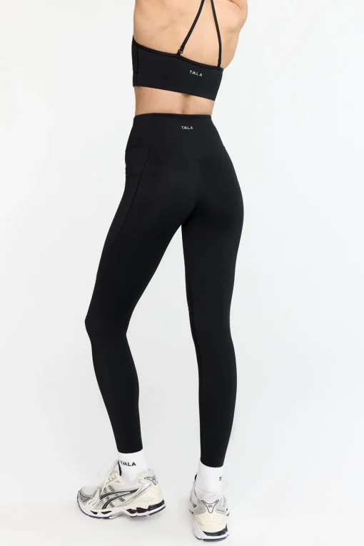 SkinLuxe High Waisted Side Pocket Legging - Shadow Black