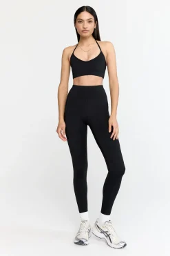 SkinLuxe High Waisted Side Pocket Legging - Shadow Black