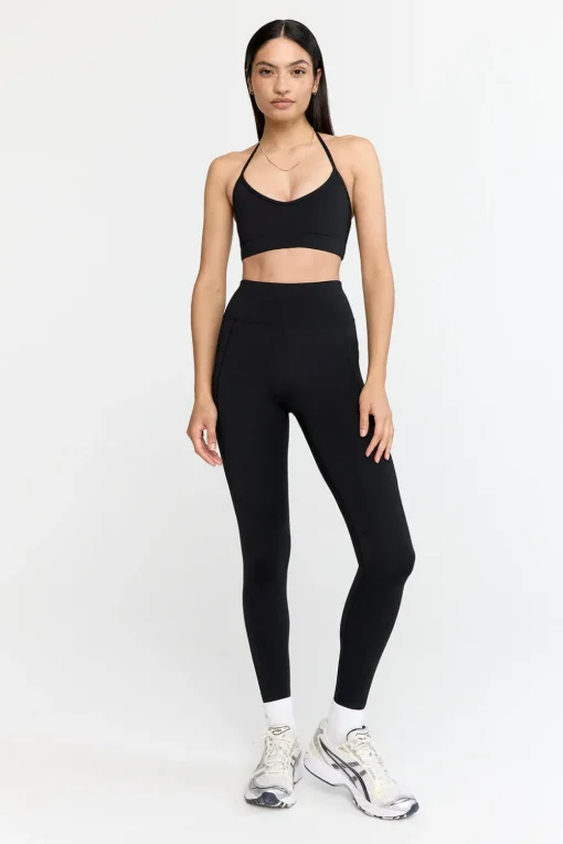 SkinLuxe High Waisted Side Pocket Legging - Shadow Black