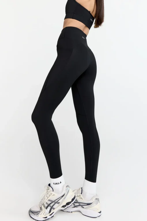 SkinLuxe High Waisted Side Pocket Legging - Shadow Black