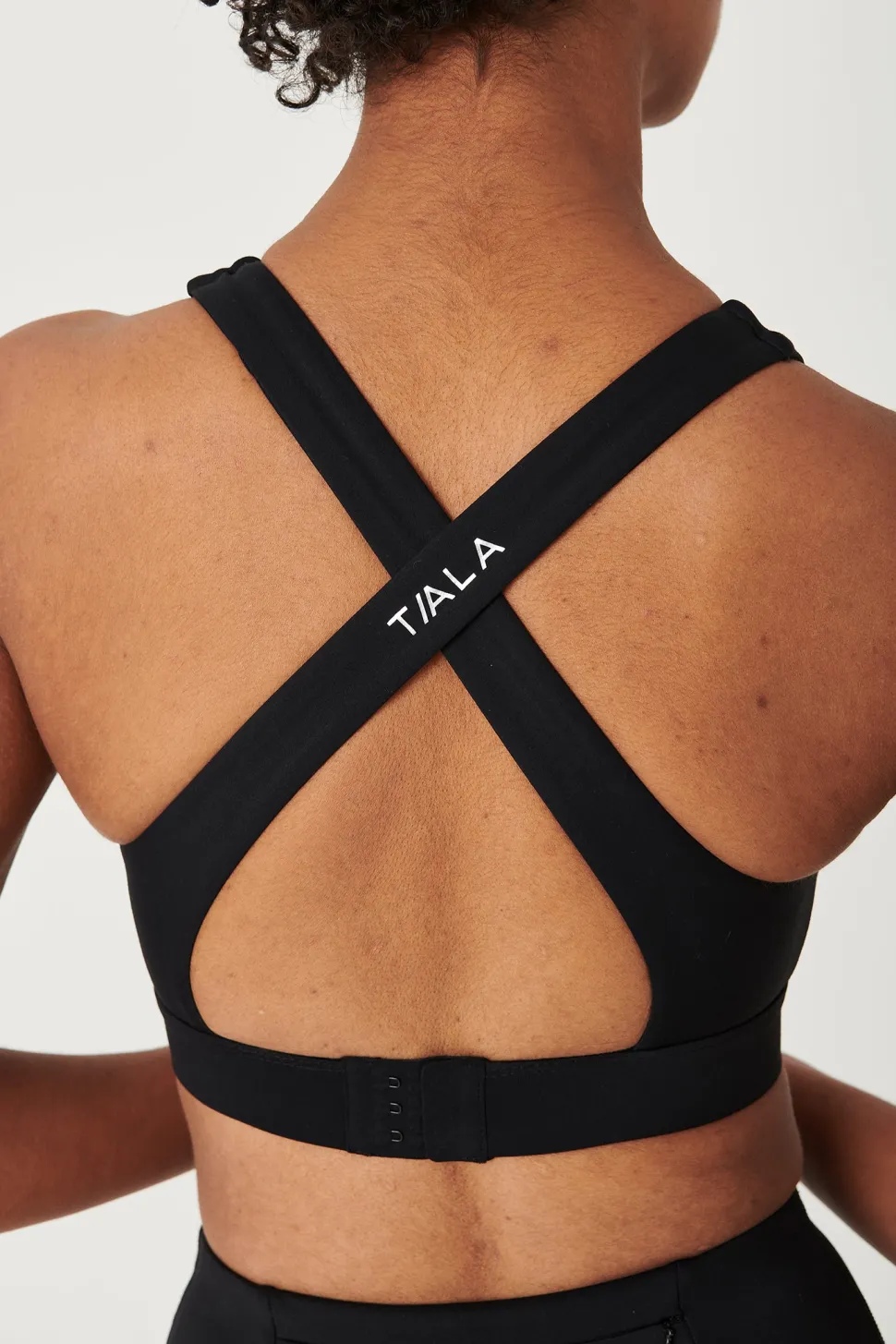 SkinLuxe Open Back Sports Bra - Shadow Black