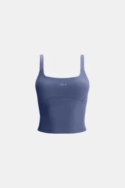SkinLuxe Scoop Neck Vest - Vintage Blue