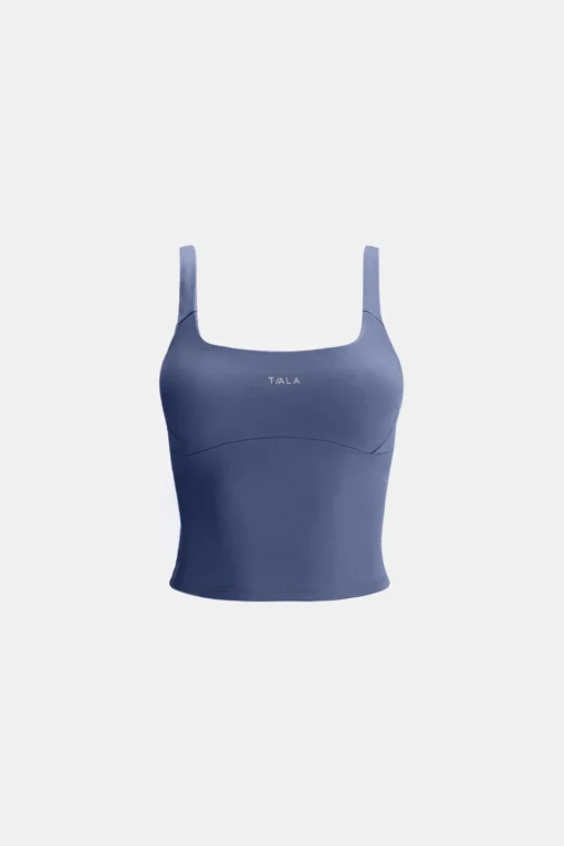SkinLuxe Scoop Neck Vest - Vintage Blue