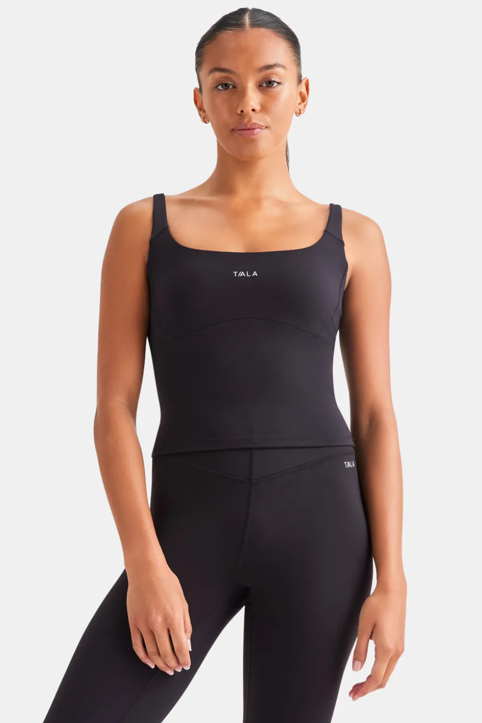 SkinLuxe Scoop Neck Vest - Shadow Black