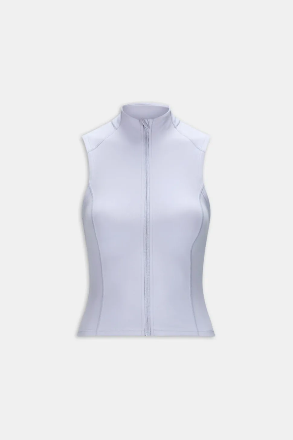 SkinLuxe Sleeveless Zip Through Running Top - Lilac