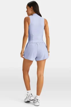 SkinLuxe Sleeveless Zip Through Running Top - Lilac