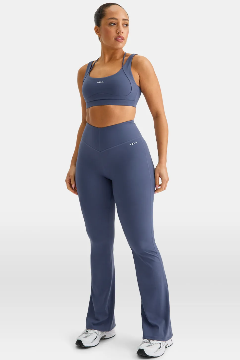 SkinLuxe V-Waist Flared Legging - Vintage Blue